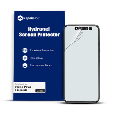 Tecno Pova 6 Neo 5G Compatible Premium Hydrogel Screen Protector With Full Coverage Ultra HD
